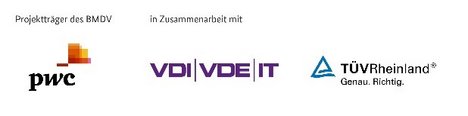 Logos pwc VDI VDE IT TÜV Rheinland