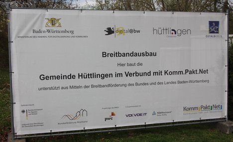 Tafel mit Projektbeschreibung